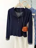 Camiseta de manga larga de estilo americano, foto real, chic coreano, dulce y picante, de dos piezas falsas para mujer, nueva de otoño, ajustada, versión coreana, top interior