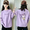 Camiseta Versátil de Algodón Puro de Manga Larga para Niñas 2026 Nuevo Estilo Primavera/Otoño para Niñas Mediana/Grande Ropa Infantil Estilo Coreano Informal Capa Interior Camiseta Base