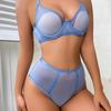 Conjunto de Sutiã para Seios Grandes, Com Aro Macio, Anti-Queda, Push-Up com Bojos Acolchoados, Bojos Moldados Ultrafinos, Faz o Seio Parecer Menor, Sexy