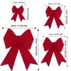 Nuevo lazo de Navidad flocado de PVC transfronterizo para fiestas de cumpleaños, decoraciones navideñas y exhibiciones en centros comerciales, colgante de lazo