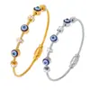 Pulseira Europeia e Americana Transfronteiriça Olho do Diabo Gota de Óleo Retrô Luz de Luxo Aço Titânio Cravejado de Diamantes Banhado a Ouro Verdadeiro 18k