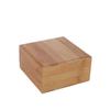 Caja de almacenamiento con tapa color madera natural Caja de colección Wenwan para joyas Caja de regalo de boda Caja de madera cuadrada simple