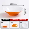 Bol para Fideos Imitación Porcelana Melamina A5, Bol Engrosado Forma de Caracol, Bol para Fideos con Sopa de Res, Bol para Ramen de Tienda de Fideos Bicolor de Pie Alto, Logo Personalizado