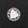 Nuevos accesorios de joyería de aleación de zinc con forma de rosa, con agujeros para zapatos, accesorios de bricolaje, joyería de concha para teléfono móvil, taladro de aceite con forma de gota de diamante, flor