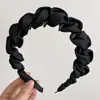 Diadema Negra de Corona Alta Dentada para Mujer 2025 Nuevo Estilo para Uso Diario Pasador Goma para el Cabello Accesorios para el Cabello para Lavarse la Cara