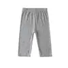 Leggings femininas de verão finas para bebê em modal, calças cropped infantis justas e elásticas, calças infantis de comprimento médio, aprovação de fábrica