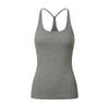 Camiseta sin mangas acanalada elástica ajustada adelgazante para mujer 2026 Verano Nueva Camiseta sin mangas con forma de Y