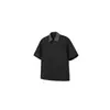 Camisa Retro Americana de Manga Corta para Hombre, Verano Holgada Jacquard Solapa Retazos Falso Dos Piezas Tendencia Casual Versátil Top