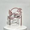 Copyright Marco Acrílico Transfronteiriço Arco de Flores Feliz Aniversário Inserção para Bolo Decoração de Bolo Acrílica