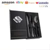 Amazon transfronteiriço aço inoxidável 1010 talheres faca garfo colher conjunto faca de bife caixa de presente ocidental de 24 peças quatro peças principais