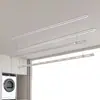 Tendedero Eléctrico Invisible para Ropa con Motor Inteligente Ultra Delgado de Bajo Ruido Incorporado, Tendedero para Balcón con Iluminación LED Ajustable