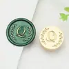Atacado Dropshipping Selo de Tinta de Fogo Cabeça de Cobre Flor de Espiga de Trigo Fonte Conjunto Completo Estilo Letra Casamento Selo de Cera Selante Manual Cabeça