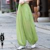 26 Ropa de Algodón y Lino de Otoño para Mujer Estilo Nuevo Tela de Lino Original Nianbaixiu Pantalones tipo Linterna Estilo Zen Ligeros Pantalones de Meditación para Mujer