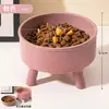 Comedero para gato comedero para perro comedero elevado para mascota suministros para gato protección del cuello comedero para alimentar plástico elevado pequeño y mediano comedero para comida comedero para agua
