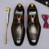 [Pré-venda, não em estoque] Novos sapatos casuais e estilosos masculinos de couro, estilo coreano e britânico, adequados para uso profissional e formal, feitos de couro genuíno
