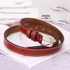 Nuevo Cinturón de Cuero para Mujer Estilo Transfronterizo con Hebilla de Pin Simple, Cinturón Delgado para la Cintura, Cinturón Decorativo de Cuero Genuino, Se Puede Estampar con Logo