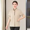Ropa de Trabajo para Limpieza de Hoteles Verano Mujer Centro Comercial Habitación de Huéspedes B&B Hotel Propiedad Limpieza Tía Traje de Manga Corta