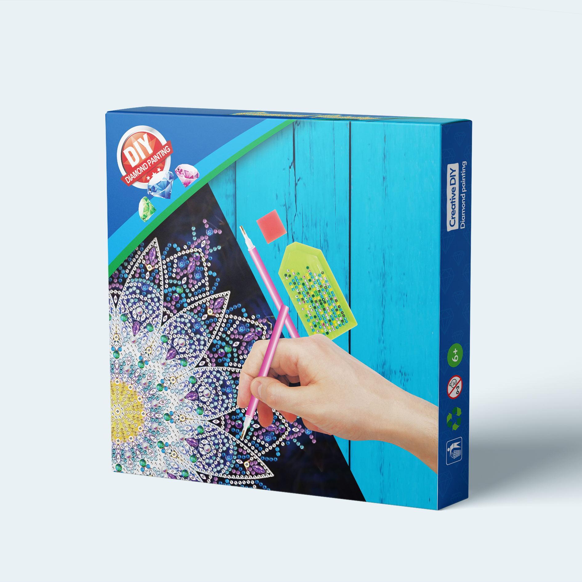 工艺挂画 205X205X25mm 加强瓦楞+保险扣+亮膜