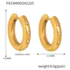 Rueda de la fortuna personalidad niche temperamento pendientes versátiles moda pendientes de lujo acero inoxidable chapado en oro de 18k joyería mujer