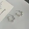 Brincos de Estrela de Cinco Pontas com Design de Nicho, Presilhas de Orelha tipo Disco de Espiral para Mosquitos, Cool, High-End, Versátil, Brincos Personalizados, Brincos para Mulheres
