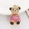 Llavero de aleación de diamante de oso lindo transfronterizo para coche, llavero colgante de aleación de dibujos animados creativo para bolsa