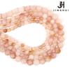 Jinghui Accesorios para Hacer Joyería DIY Hechos a Mano Piedra de Sol Natural Optimizada Cuentas Redondas 4m-10m Joyería Semi-terminada Hecha a Mano