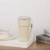 Nueva taza de café rombo con indicador de temperatura inteligente, taza al vacío de aspecto elegante para niña con cuerda, taza portátil para coche con pajilla