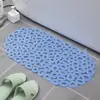 Piso de PVC Ovalado con Cuentas de Agua Baño Alfombra Antideslizante para Personas Mayores y Niños Cuarto de Ducha de Baño Bañera Baño Alfombra Antideslizante