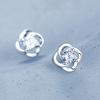 Aretes de Diamantes de Trébol de Cuatro Hojas, Aretes de Zirconia de Flor Linda, Temperamento Fresco y Dulce, Diseño de Lujo Accesible, Aretes de Gama Alta