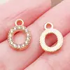 Colgantes de Letra P del Alfabeto Inglés en Oro de 26 Quilates con Diamantes, Dijes Mayúsculos en Inglés, Collares Pendientes DIY, Accesorios de Joyería Transfronterizos