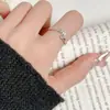 Anel de Zircônia Dupla Face Letra Z Simples e Versátil Nicho Alto Padrão Personalizado Não Desbota Anel Aberto Anel de Moda