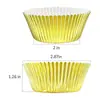 Tubo de PVC de Colores Transfronterizo Taza de Papel para Hornear Pasteles Papel de Aluminio Engrosado Bandeja de Papel para Pasteles a Prueba de Aceite 100 Piezas