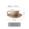 Conjunto de xícara e pires de café cerâmica cor sólida esmalte simples nórdico Xícara de chá casa cafeteria estilo europeu Caneca com mudança de cor personalizada Utensílios para bebidas