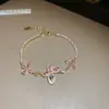 Estilo Luxo Leve Pulseira Quadrada Colorida de Zircônia Ajustável Simples Moda Versátil Design de Pulseira Joias de Nicho para Mulheres