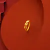 Anillo de Espiga de Trigo Ondulada Chapado en Oro de Latón Imitación, Anillo Abierto de Paz con Espigas, Anillo Retorcido Mate, Joyería de Moda para Mujer