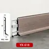 Fivela de Rodapé de Liga de Alumínio Metal Madeira Grão Rodapé Ultra-Fino Doméstico 6cm Extremamente Estreito Espessado Normcore Impermeável