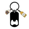 Llavero de Acero Inoxidable para el Día del Padre Martillo Destornillador Llave Herramientas de Papá Regalo del Día del Padre Colgante Grabado