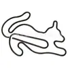 Nuevos de fábrica clip para papel de animales de colores de moda en forma de cruz tirados en el suelo clip para papel de gato sentado gato saltando