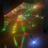 Paraguas Transparente Brillante Creativo y Elegante de Moda para Influencers con Mango Largo, Luz LED Engrosada, Escenario Fresco para Fotografía al Aire Libre