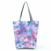 Bolso de mano casual para estudiante con estampado de arcoíris nuevo 2021, bolso de hombro para mujer con estampado floral colorido
