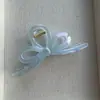 Pinza para el pelo grande de alta calidad estilo coreano, clip de pinza de arco de sirena colorido, placa trasera para la cabeza, pinza de tiburón, accesorios para el cabello