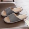 Pantuflas de Cuero Genuino para Hombre 2025 Nuevo Interior Hogar Antideslizantes Verano Cuero Lino Pie No Apestoso Pantuflas de Cuero con Pantuflas de Res