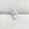 Brinco de argola de titânio ASTMF-136 com cruz de zircônia G23 titânio novo brinco de argola para lábio cabeça de joia