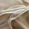 Juego de cama de cuatro piezas de crepé de doble capa de algodón grueso Clase A, juego de tres piezas de la serie Maillard de sábana y funda de edredón de algodón puro
