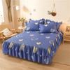 Falda de cama acolchada con doble encaje, juego de funda de colchón individual, juego de funda de colchón, juego de tres piezas, comercio exterior transfronterizo
