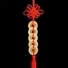 Decoração de Porta em Porta com Dinheiro dos Cinco Imperadores, Pingente de Dinheiro dos Cinco Imperadores Chinês, Ornamento de Porta em Porta de Latão Puro com Gourd Bagua de Ponta Aberta
