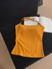 Nuevo Estilo Camisola de Cuello Halter con Almohadillas en el Pecho para Mujer, Top Tubo Sexy para Usar en Capas o Solo, Diseño Impresionante, Top V de Nicho