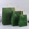 Saco quadrado de fundo espesso, saco de papel kraft descartável, sacola de compras personalizada por atacado para roupas, LOGO personalizado