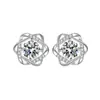 Tiktok Live - Pendientes con anillo y colgante de estrella de seis puntas con diamantes, collar y anillo de diamantes giratorios de oro de 18 quilates, traje de joyería