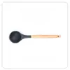Espátula de Silicona, Sartén Antiadherente, Mango de Madera, Juego de Tres Piezas, Grado Alimenticio, Cuchara para Sopa Resistente a Altas Temperaturas, Utensilios de Cocina, Espátula y Cuchara para Cocinar